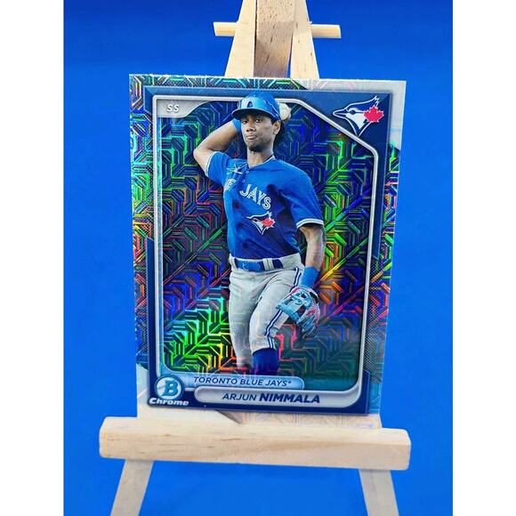 2024 Bowman Chrome - Prospects Arjun Nimmala #BCP-199 Mojo Refractor (RC) - Picture 2 of 7